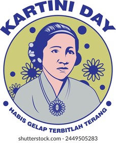 Kartini day ilustration. Hari kartini