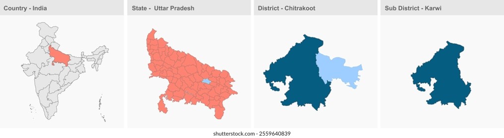 Karwi map, Chitrakooti District, Uttar Pradesh State, Republic of India, Government of  Uttar Pradesh, Indian territory, Eastern India, politics, village, tourism