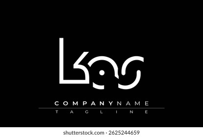 KAS abstract letter design. Modern Business Logo Design With Abstract Typography and Contemporary Style