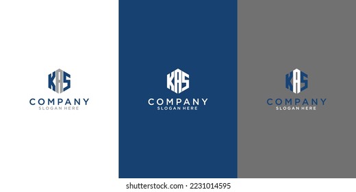 KAS creative initials hexagon logo concept. KAS letter design.