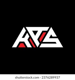 KAS triangle letter logo design with triangle shape. KAS triangle logo design monogram. KAS triangle vector logo template with red color. KAS triangular logo Simple, Elegant, and Luxurious design.