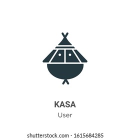 Kasa glyph icon vector on white background. Flat vector kasa icon symbol sign from modern user collection for mobile concept and web apps design.