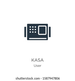 Kasa icon vector. Trendy flat kasa icon from user collection isolated on white background. Vector illustration can be used for web and mobile graphic design, logo, eps10