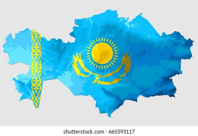 3,486 Kazakhstan map flag Images, Stock Photos & Vectors | Shutterstock