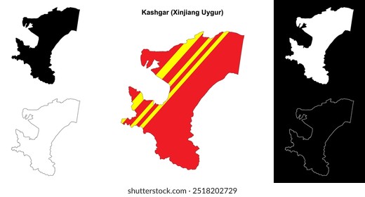 Conjunto de mapas em branco de Kashgar