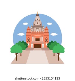 construção do templo de kashi vishwanath isolada
