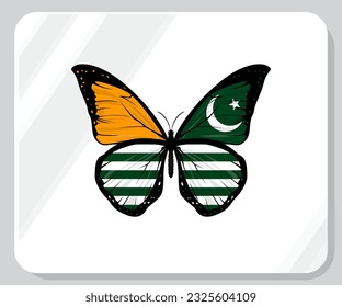 Kashmir Butterfly Pride Flag Icon