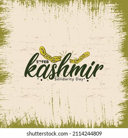 Kashmir day 5th February solidarity day logo design concept on a grunge background