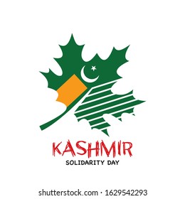 Kashmir Day Logo Vector Maple Leaf Stock Vector (Royalty Free ...