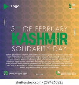 Kashmir day social media facebook post | 5th of february kashmir day banner design | promotion february kashmir instagram post | february kashmir day facebook template | feb solidarity day post design