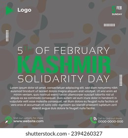 Kashmir day social media facebook post | 5th of february kashmir day banner design | promotion february kashmir instagram post | february kashmir day facebook template | feb solidarity day post design