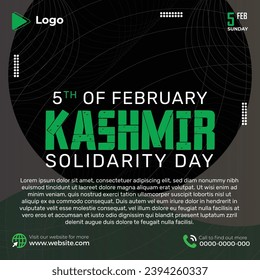 Kashmir day social media facebook post | 5th of february kashmir day banner design | promotion february kashmir instagram post | february kashmir day facebook template | feb solidarity day post design