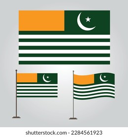 Plantilla de diseño de vectores de bandera de Cachemira