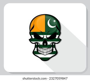 Icono del Orgullo de la Bandera de Calavera de Cachemira
