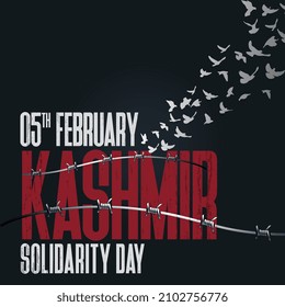 Kashmir Solidarity day 5th February vector design