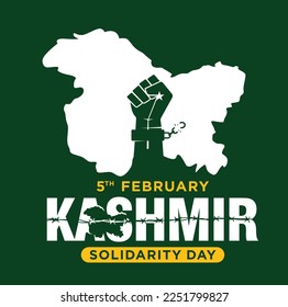 Kashmir Solidarity Day. 5th February. Vector Illustration. 