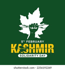 Kashmir Solidarity Day. 5th February. Vector Illustration. 