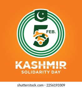 Kashmir Solidarity Day. 5th February. Vector Illustration. 