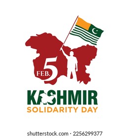 Kashmir Solidarity Day. 5th February. Vector Illustration. 