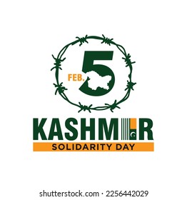 Kashmir Solidarity Day. 5th February. Vector Illustration. 