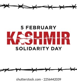 Kashmir Solidarity Day. 5th February. Vector Illustration. 