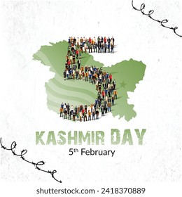 Kashmir Solidarity Day 5th February, Post | banner | card | poster | Vector Artwork