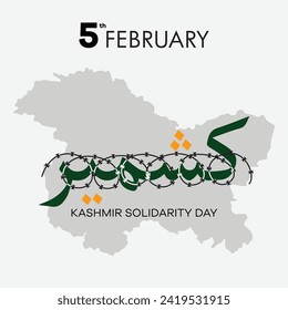 Kashmir Solidarity Day. 5th February. Concept of freedom. vector illustration design.