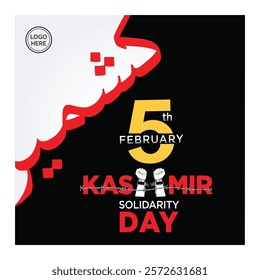 Kashmir Solidarity Day. 5th February. Concept of freedom and struggle. vector illustration design.