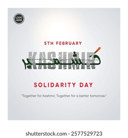 Kashmir Solidarity Day. 5th February. Concept of freedom and struggle. vector illustration design.