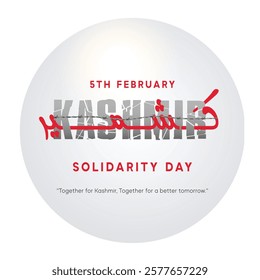 Kashmir Solidarity Day. 5th February. Concept of freedom and struggle. vector illustration design.