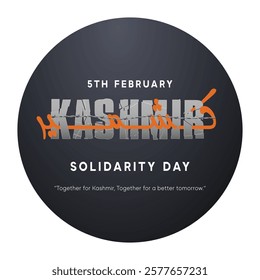 Kashmir Solidarity Day. 5th February. Concept of freedom and struggle. vector illustration design.