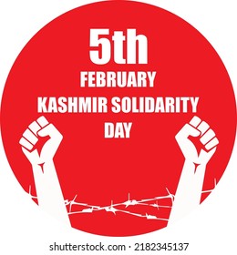 Kashmir solidarity day symbol vector