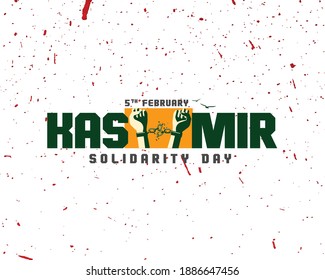 Kashmir Solidarity Day Typography logo design