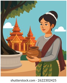 Kasone Full Moon Day of Myanmar. Burma Festival