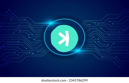 Kaspa (KAS) icon logo with crypto currency themed circle background design. Kaspa  currency vector illustration blockchain technology concept 