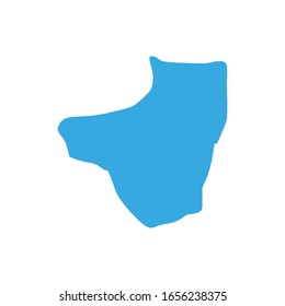 Kassala region map in country of Sudan