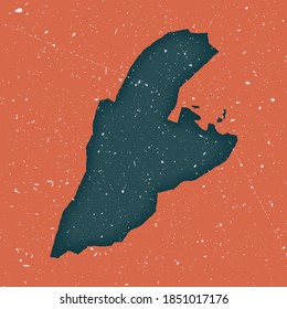 Kastellorizo vintage map. Grunge map of the island with distressed texture. Kastellorizo poster. Vector illustration.