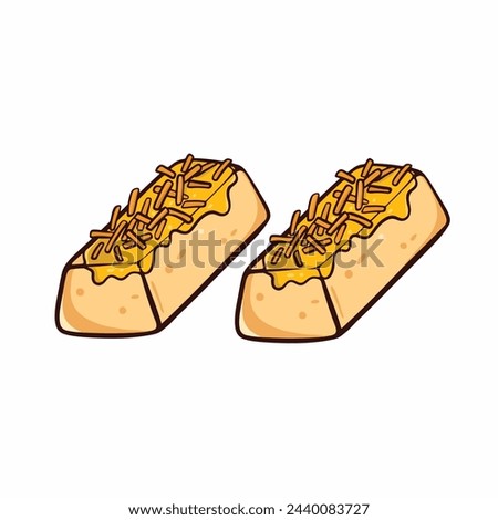 Kastengel Cookies with Grated Cheese, Eid al fitr cookie. Kastangel vector. Vektor kue lebaran