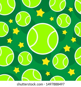 Kasti Ball Pattern Seamless with Green Background