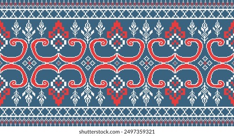 kat Flower Pattern Ethnic Geometric native tribal boho motif aztec textile fabric carpet mandalas African