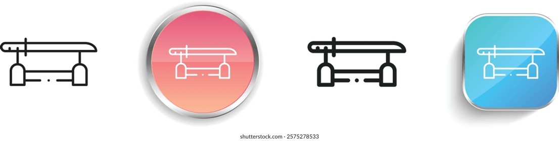 katana icon. Thin Linear, Regular and Button Style Design Isolated On White Background