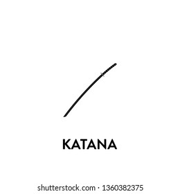 katana icon vector. katana sign on white background. katana icon for web and app