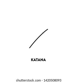katana icon vector. katana sign on white background. katana icon for web and app