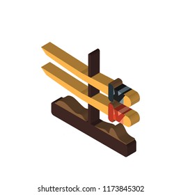 Katana isometric left top view 3D icon