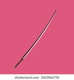 Katana Japanese Sword with Red Background