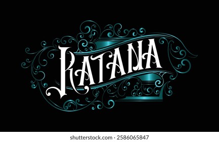 KATANA lettering custom style design