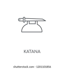 Katana linear icon. Katana concept stroke symbol design. Thin graphic elements vector illustration, outline pattern on a white background, eps 10.