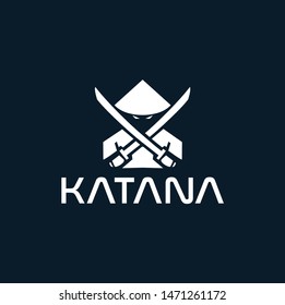 katana logo icon character flat design