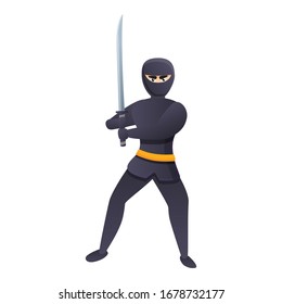Katana Ninja Ikone. Cartoon von Katana Ninja Vektorillustration Symbol für Webdesign einzeln auf weißem Hintergrund
