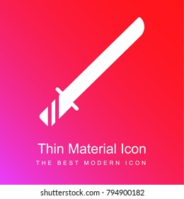 Katana red and pink gradient material white icon minimal design